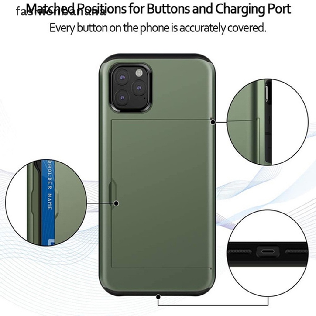 Ốp Điện Thoại Jelly Có Ngăn Đựng Thẻ Dạng Trượt Cho Iphone 12pro Max 11pro 11 12pro Se (2020) | BigBuy360 - bigbuy360.vn