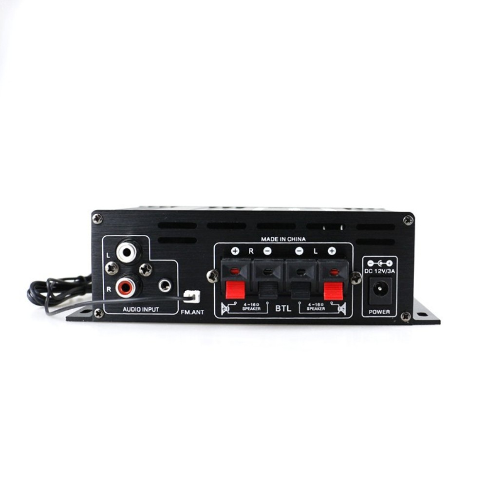 AK380 Power Amplifier Audio Karaoke Home Theater Amplifier 2 Channel Bluetooth Class D Amplifier USB / SD Aux Input/Home Black Dual Channel Easy Install Mini Power Amplifier