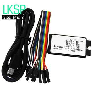 USB Phân Tích Logic Tín Hiệu Số 24Mhz 8 Kênh Logic Analyzer