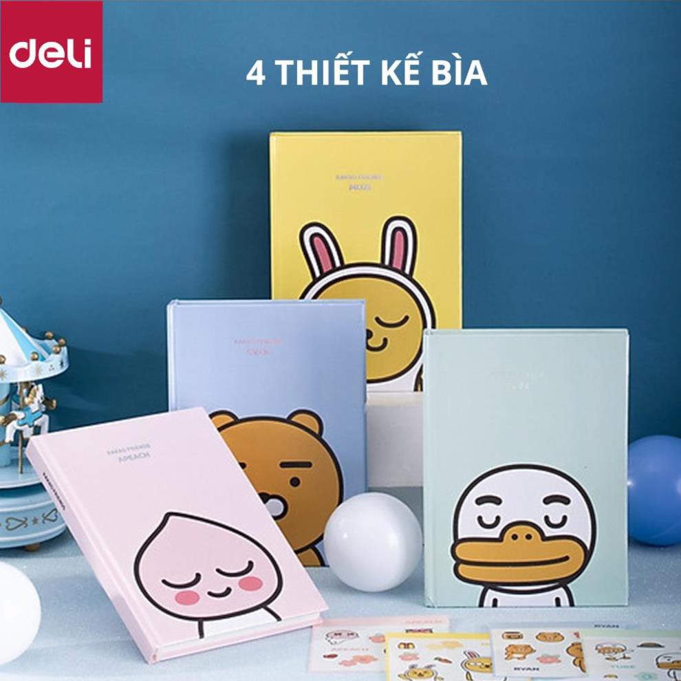 Sổ tay ghi chép Deli x Kakao Friends -112 trang -giấy 80g -Khổ 180x130mm-SZ030 [Deli]