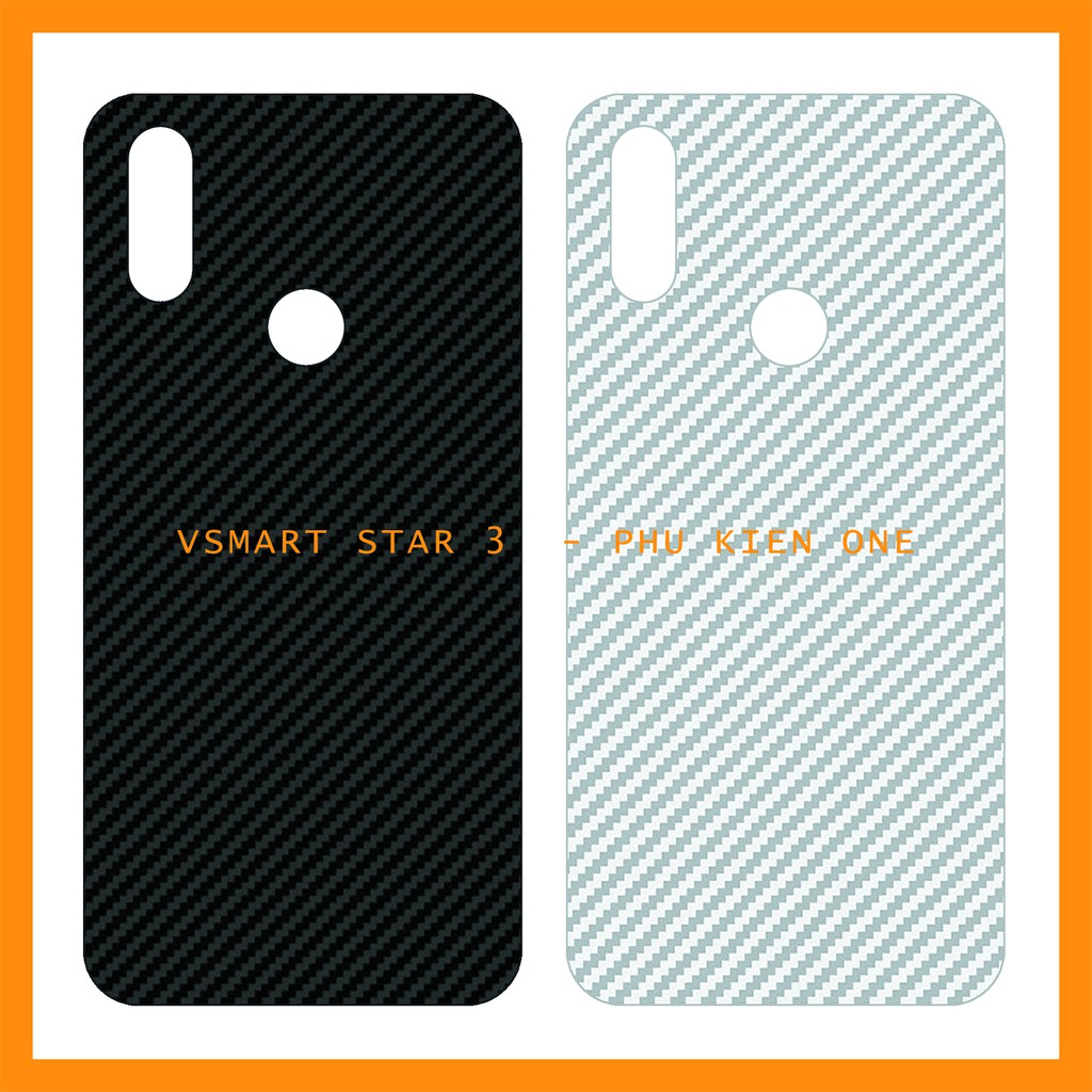 Dán lưng Vsmart Star 3 vân carbon 3D