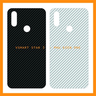 Dán lưng Vsmart Star 3 vân carbon 3D