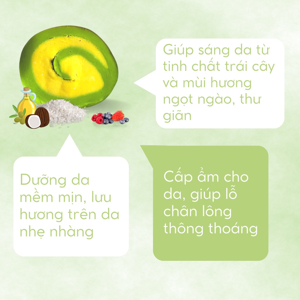 Bánh siêu tạo bọt bồn tắm LEMON TREE [Labbi] Bubble Bar