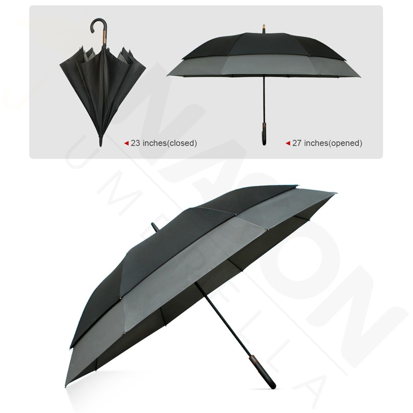 Dù Golf 2 tầng cao cấp Nason Umbrella Golf-N8 tự động mở một chiều tay cầm nhựa cao su cao cấp 27 icnh