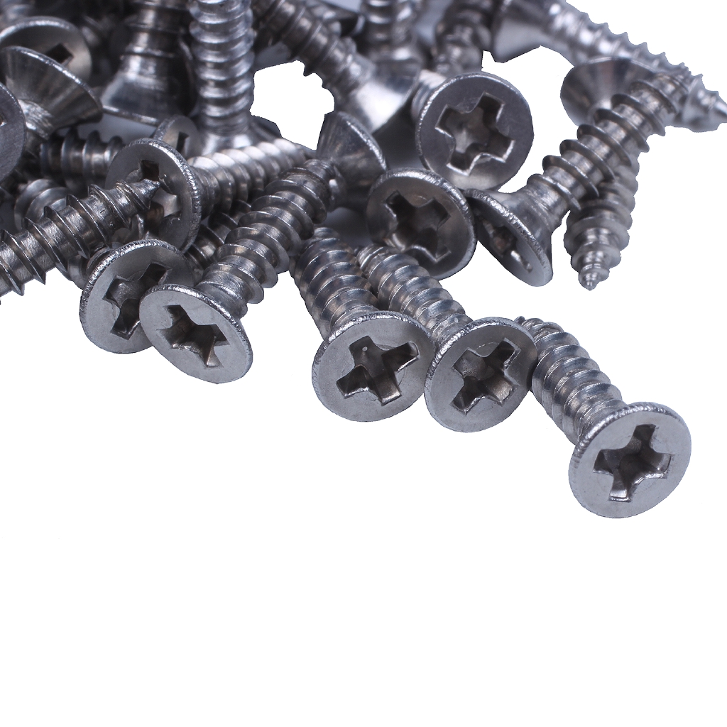 Bộ 100 Ốc Vít Tự Cắt Bằng Thép Không Gỉ 12x3mm