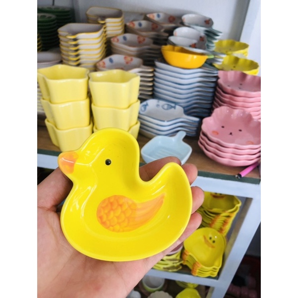 Bát Sứ Ăn Dặm Cho Bé Hình Cá Kiểu Nhật Dung Tích 50ml Ấm Gift & Decor Đựng Nước Chấm Dashi_ Hà anh Decor