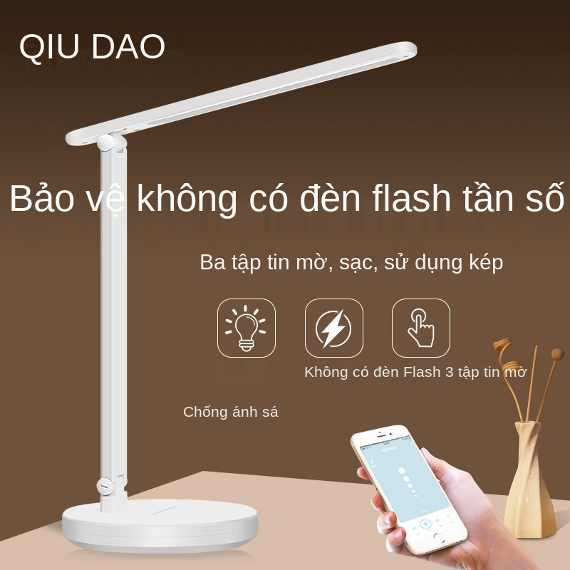 Đèn bàn LED bảo vệ mắt có thể sạc lại USB cắm điện cho trẻ em thị lực sinh viên nghiên cứu ký túc xá đọc sách phòng ngủ