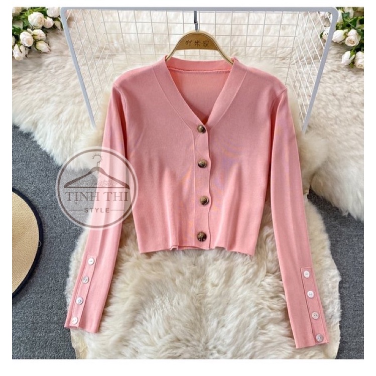 Đầm body len dây phối khoác, Set đầm dây + khoác tay dài chất len dệt kim