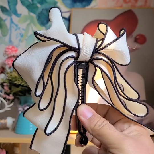 Kẹp Tóc Nơ Ruy Băng Kiểu Hàn Quốc Ngọt Ngào Cho Nữ