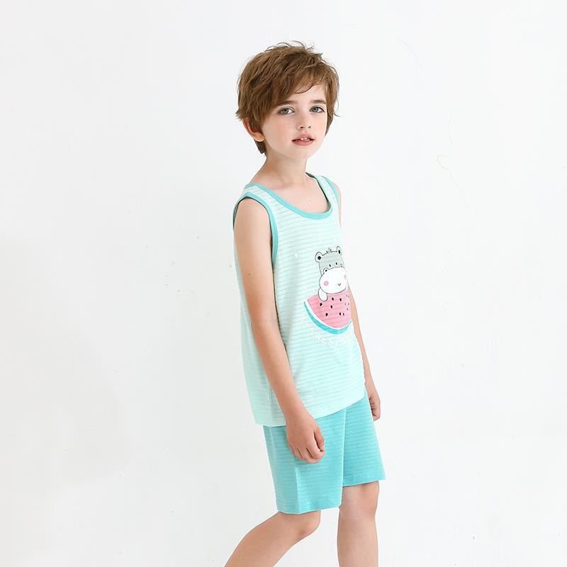 11-36kg Bộ cotton xước, sợi tre ba lỗ cho Bé trai, gái hãng Mamdadkid