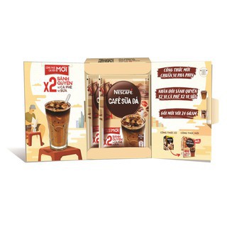 Combo 10gói  Cà Phê Hòa Tan Nescafé 3 in1 Cà Phê Sữa dá 24g