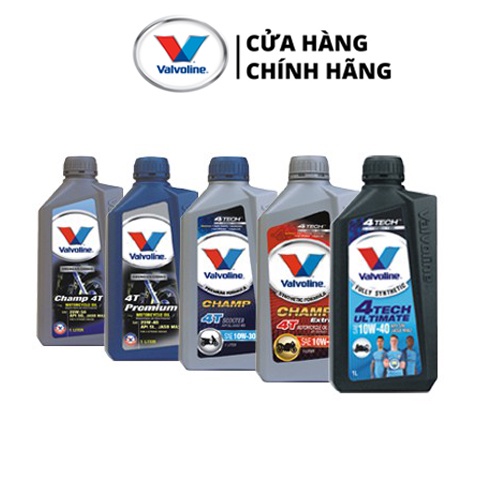 Nhớt Xe Tay Ga Cao Cấp Valvoline Cham 4T Extra Scooter 10W40/MB 0.8L-1L