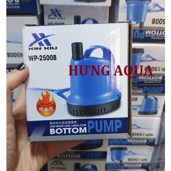 Bơm bể cá, máy bơm chìm hút đáy bể cá WP-1500B/2500B/3500B/4500B/5500B/7500B chạy êm ái, bền bỉ