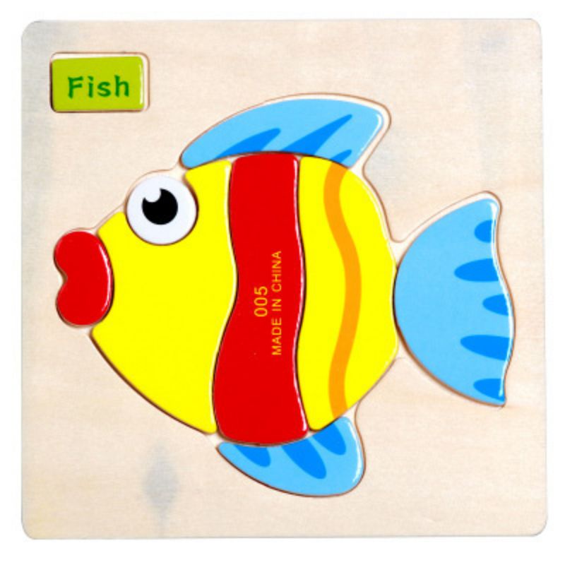 Tranh ghép gỗ 3D học tiếng Anh 15cmx15cm  (mẫu mã đa dạng)