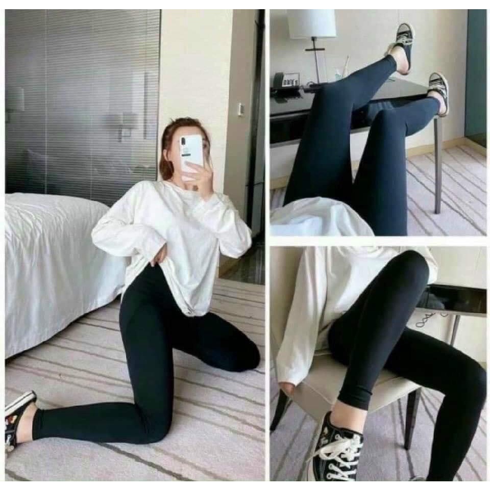 Quần Legging Thái  Dáng Dài Basic, Chất Liệu Co Giãn Thoáng Mát Hàng Chất Đẹp Loại 1, Freesize | BigBuy360 - bigbuy360.vn