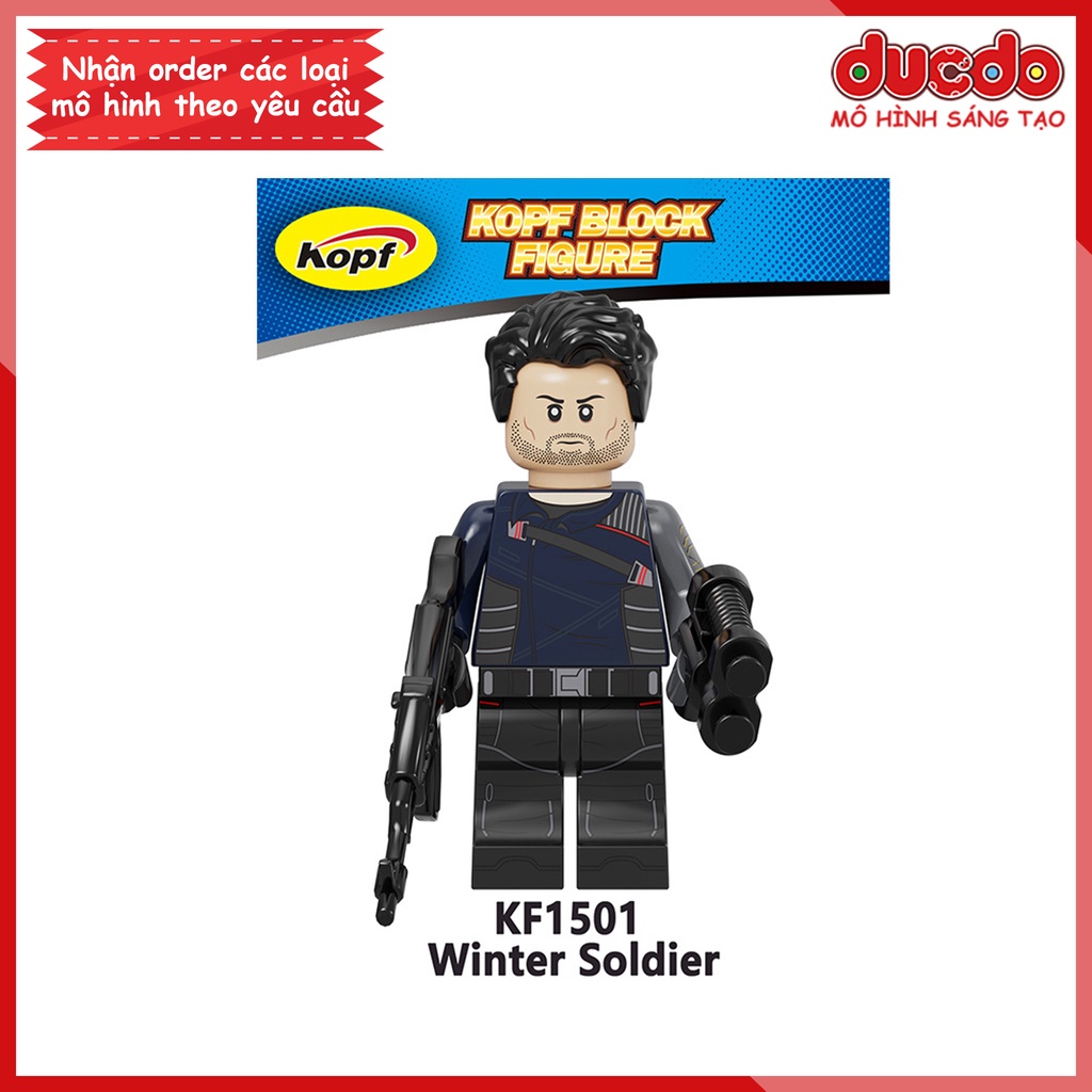 Minifigures nhân vật trong Marvel Winter Soldier Falcon - Đồ chơi Lắp ghép Xếp hình Mini Mô hình Iron Man Kopf KF6135