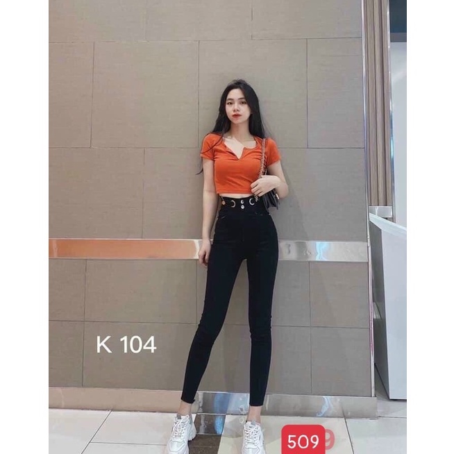Quần jean nữ đen trơn cao cấp - Chất liệu Denim (Hàng chuẩn form) Thời Trang Nam Nữ Gemini KVC509
