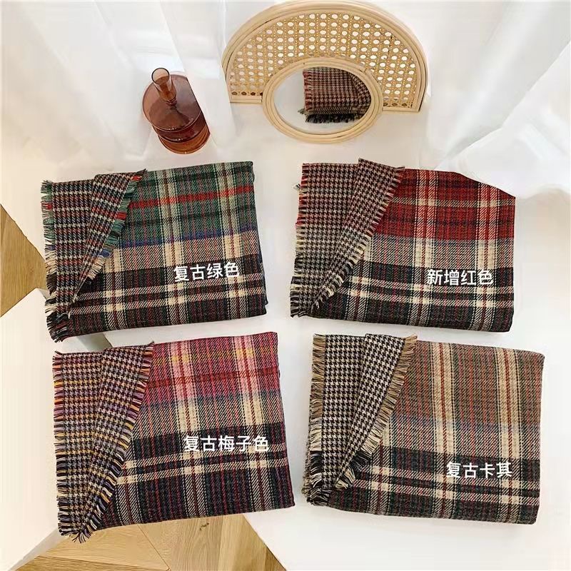 Khăn Choàng Hai Mặt Giữ Ấm Mùa Đông Thiết Kế Mới Thời Trang Theo Phong Cách Hàn