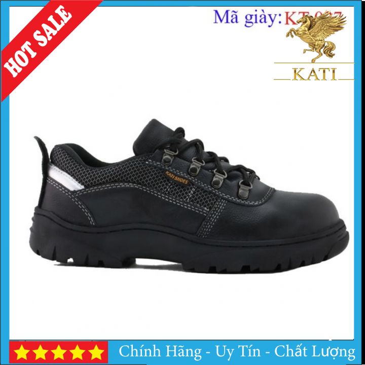 Giày Bảo Hộ Lao Động Nam KT027 PVC♻️Chống Đinh♻️ Nước♻️Trượt Giày Công Trình, Nhà Máy - Giaybaohokati