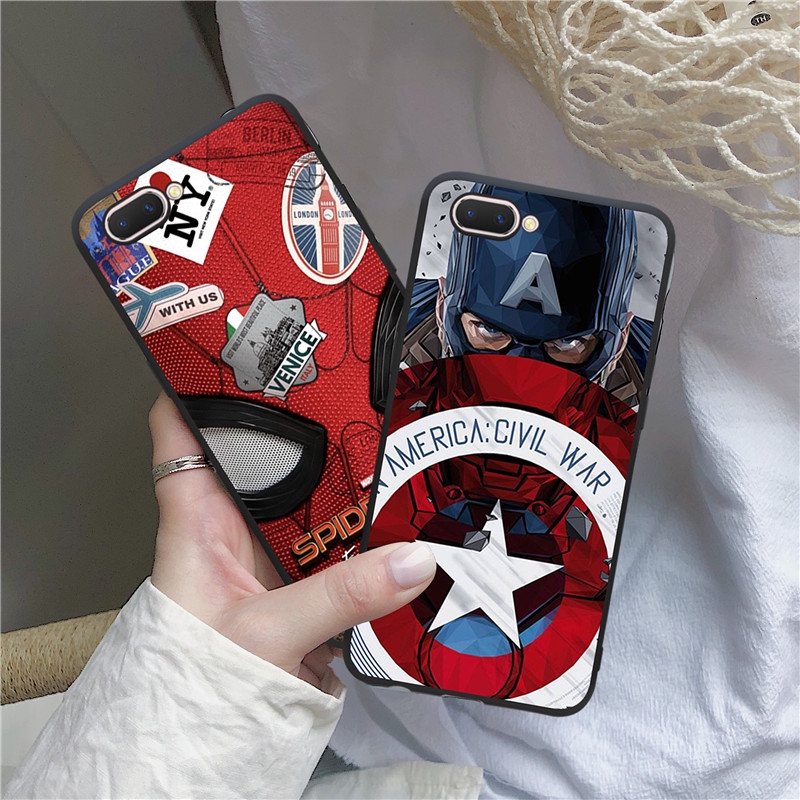 Ốp điện thoại in hình Người Nhện/Captain America dành cho Oppo A12 Neo9 A39 F1S A83 F5 F7 F9 F9Pro A3S A5S A71 F11 | BigBuy360 - bigbuy360.vn
