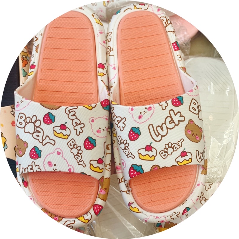 [HOT] DÉP NHỰA QUAI NGANG PVC HOẠ TIẾT CUTE