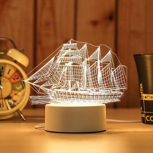 Đèn ngủ 3D 💖𝑭𝑹𝑬𝑬𝑺𝑯𝑰𝑷💖 Đèn led 3D mica trang trí độc đáo ,làm đèn ngủ tiết kiệm điện