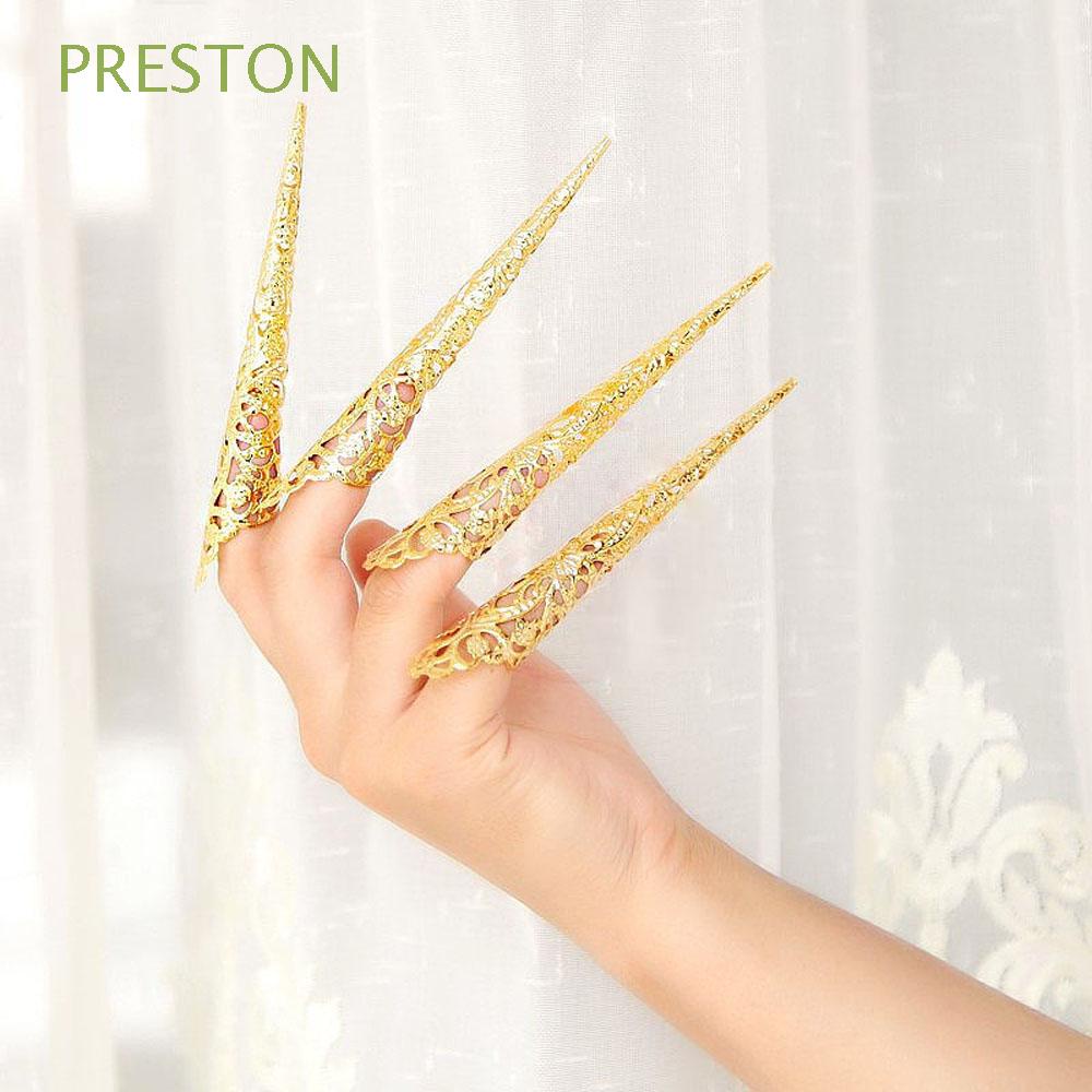 Bộ 5 Nhẫn Đeo Ngón Tay Thiết Kế Hình Bông Hoa Phong Cách Cổ Điển