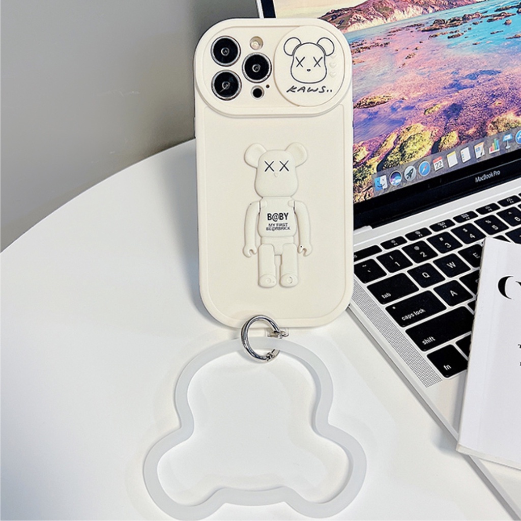Ốp lưng có nắp trượt in hình KAWS siêu xinh luôn dành cho các dòng máy iphone 7/8plus/X/XR/Xsmax/11pro/14plus/14promax