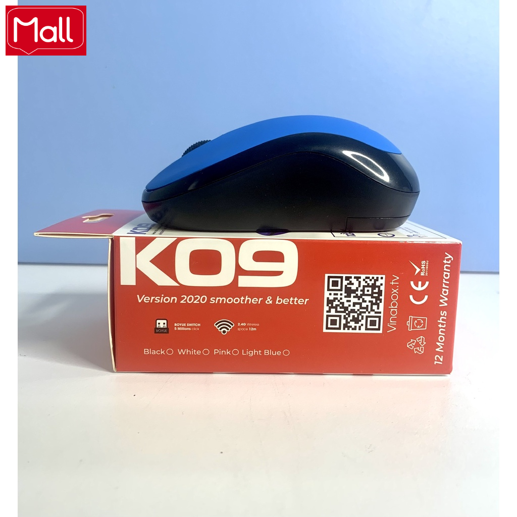 CHUỘT KHÔNG DÂY CAO CẤP V-DRA K09 - CÔNG TẮC BẬT/TẮT