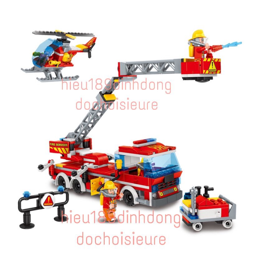 Lắp ráp xếp hình NOT Lego city 5555 : Trung tâm trạm cảnh sát cứu hỏa 783 mảnh