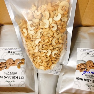 Combo hạt điều vỡ rang muối và rang tỏi ớt túi zip