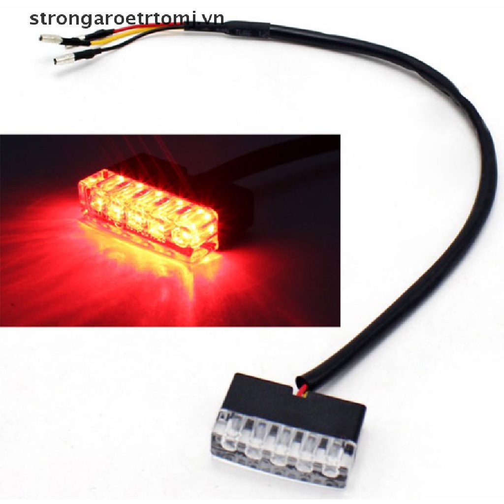 Đèn Phanh 5 Bóng LED Mini 12V Ánh Sáng Đỏ Gắn Đuôi Xe Mô Tô