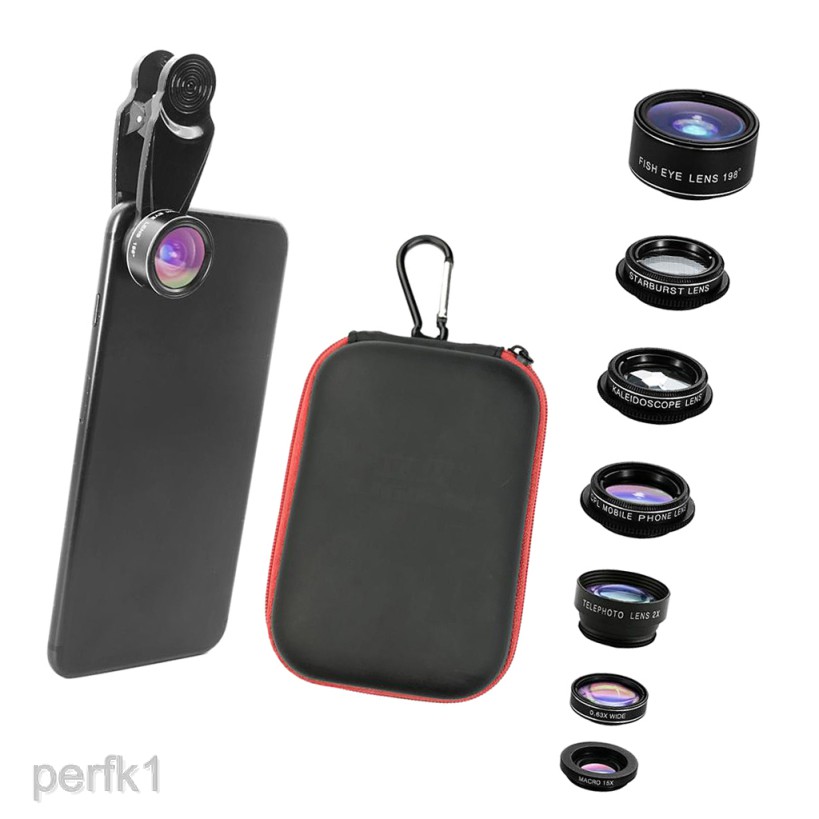 Hot☛7 in 1 Set Fisheye Wide-angle Micro Portrait External Mobile Camera Lens