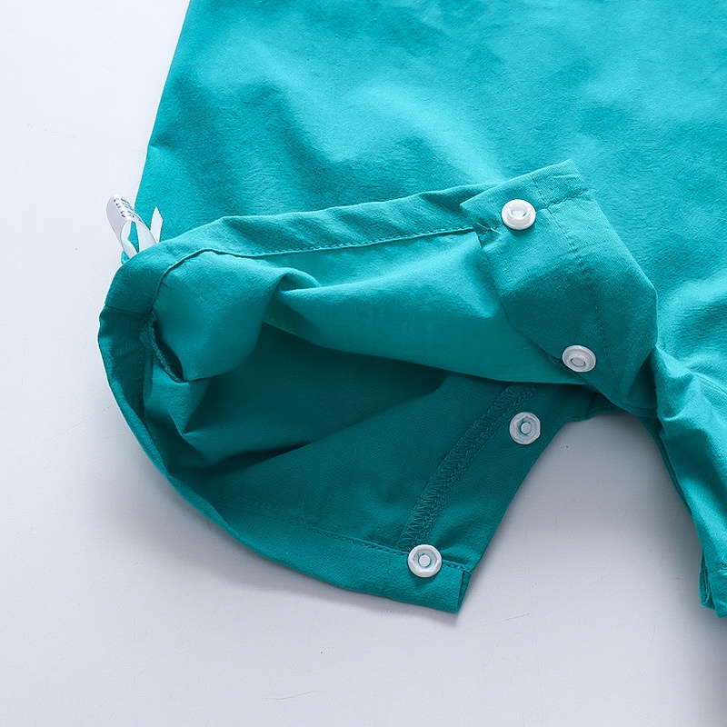 Bộ Áo Liền Quần Tay Ngắn Chất Liệu Cotton Thời Trang Mùa Hè Phong Cách Hàn Quốc Cho Bé Sơ Sinh