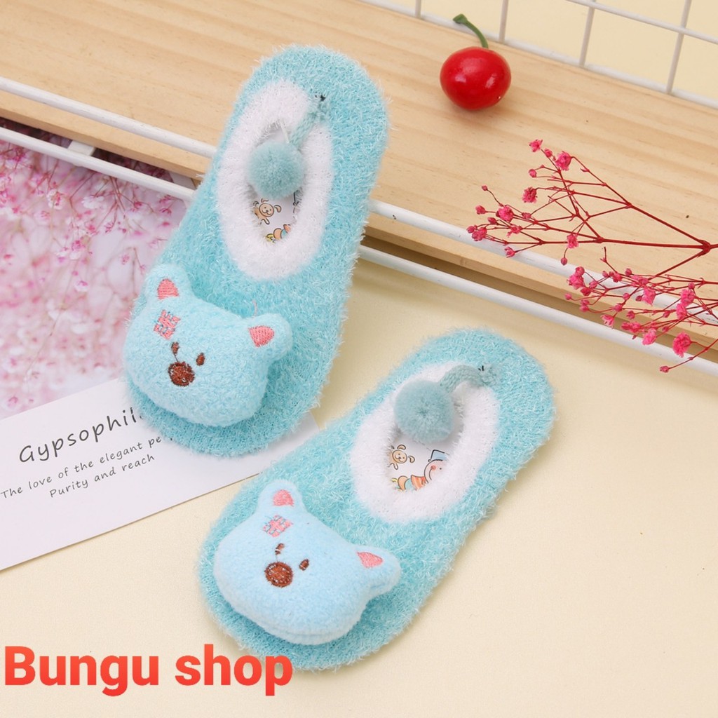 ⚡FREESHIP⚡Giày len xù 3D hình thú chống trơn trượt cho bé Bungu shop