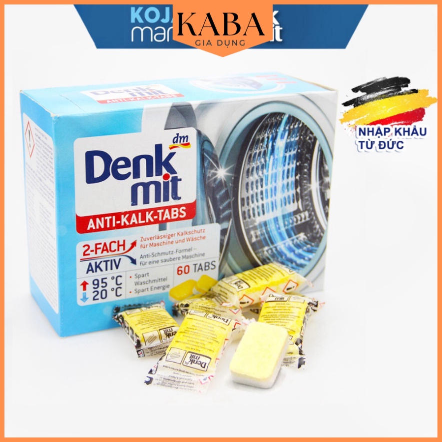 Viên Tẩy Vệ Sinh Lồng Máy Giặt Denkmit Nhập Khẩu ĐứcI Diệt Khuẩn và Tẩy Chất Cặn Lồng Máy Giặt Hiệu Quả KABA