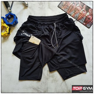 [XẢ HÀNG] Quần Tập Nam Quần Tập Gym nam Quần Tập Gym 2 Lớp Quần Thể Thao Nam Màu Đen Trơn | BigBuy360 - bigbuy360.vn