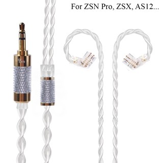 Cáp mạ bạc 4 lõi lớn JCALLY chân cắm QDC ( KZ C ) cho các loại tai nghe như KZ ZSN, ZSX, AS12...