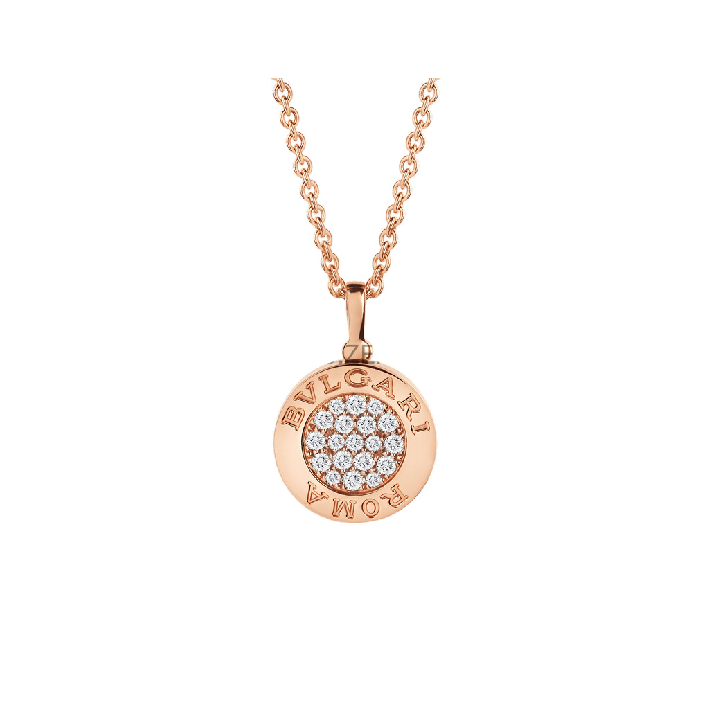 Vòng cổ Bvl Gari 18 Kt 18 Kt Màu Vàng Hồng Đính Kim Cương