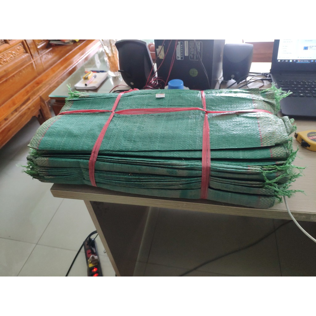 1 bịch 100 bao tải màu xanh