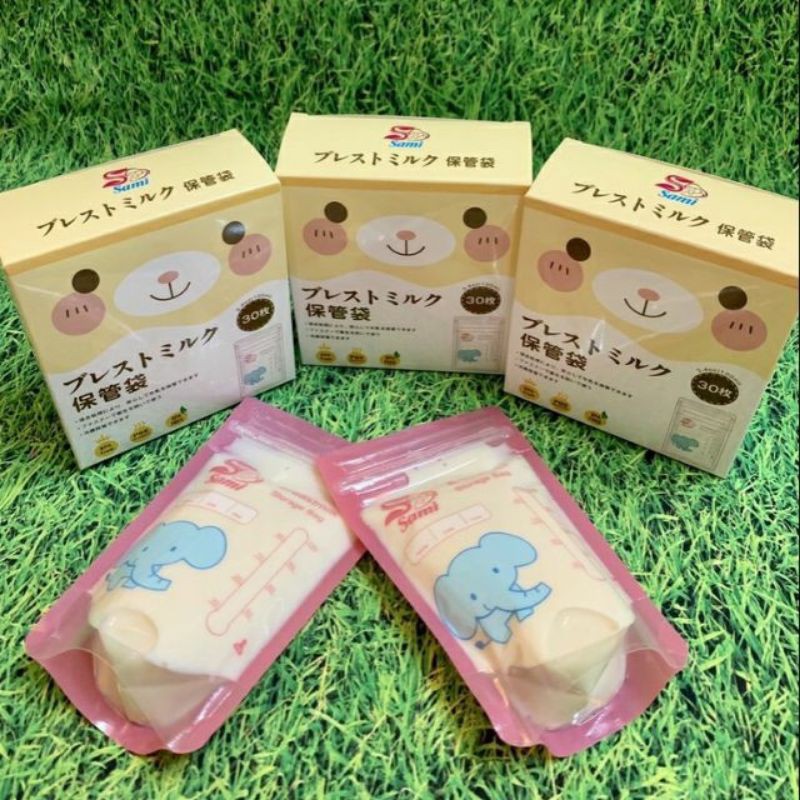 (bán sỉ) 10 hộp túi trữ sữa Sami 100ml Nhật Bản / hộp 30 túi