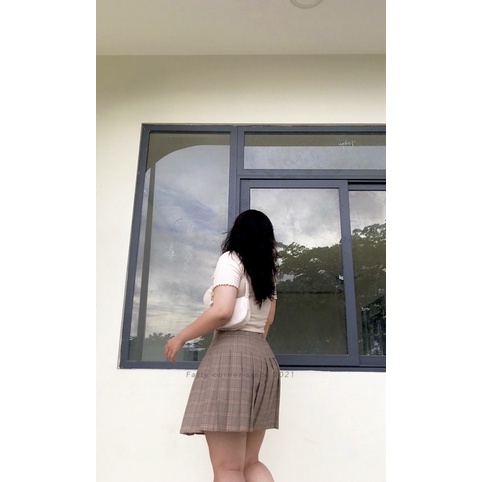 Chân váy tennis ngắn xếp ly thời trang nữ bigsize sọc caro lưng cao Fattyta | BigBuy360 - bigbuy360.vn