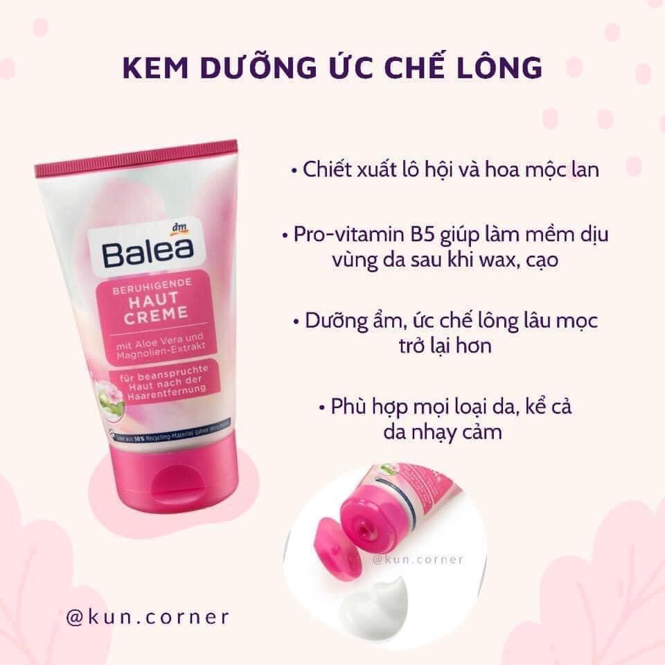 KEM DƯỠNG DA SAU KHI TẨY LÔNG BALEA BERUHIGENDE 150ml  ức chế mọc lông