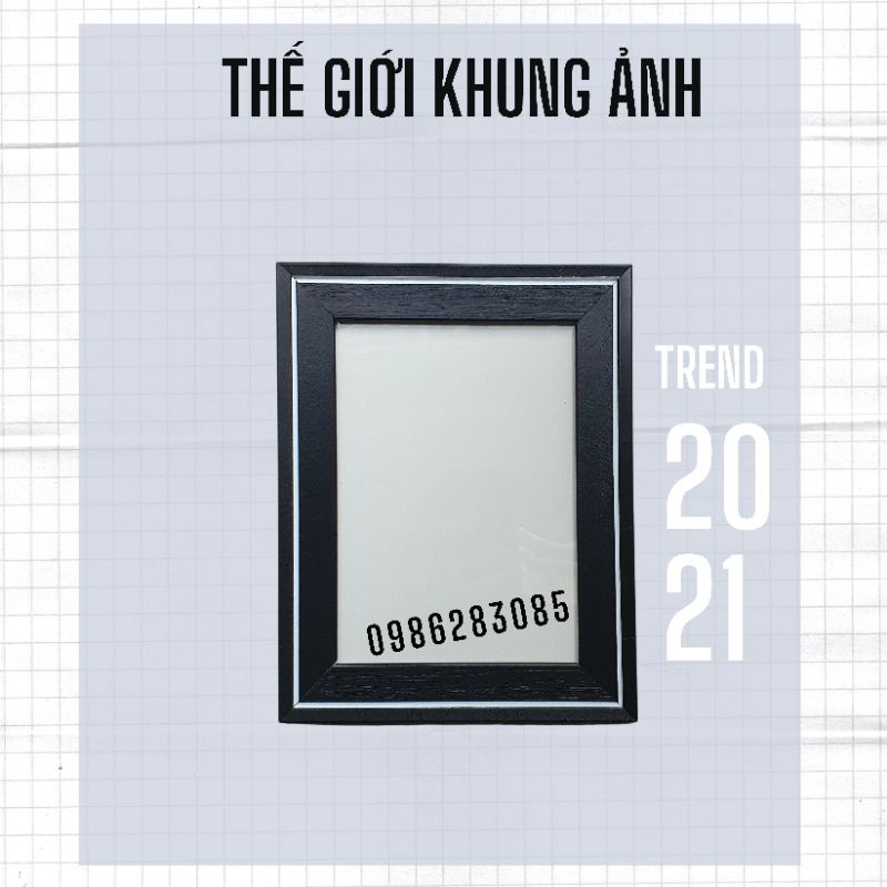 Combo 9 khung ảnh treo tường gồm 9 khung 13x18, tặng kèm đinh và móc treo