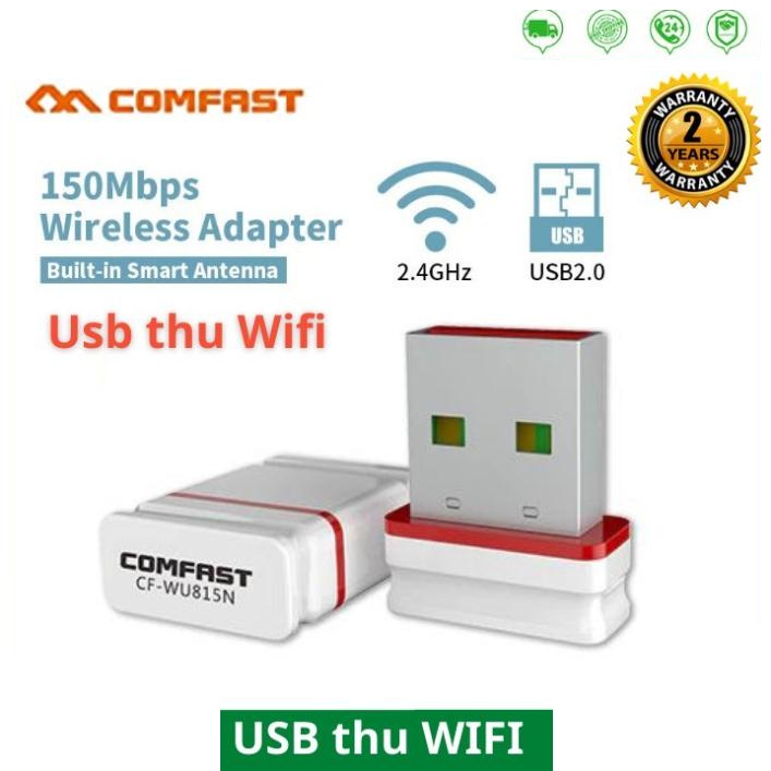 Usb thu Wifi COMFAST CF-WU815N không cần cài đặt driver - Hàng Chính Hãng