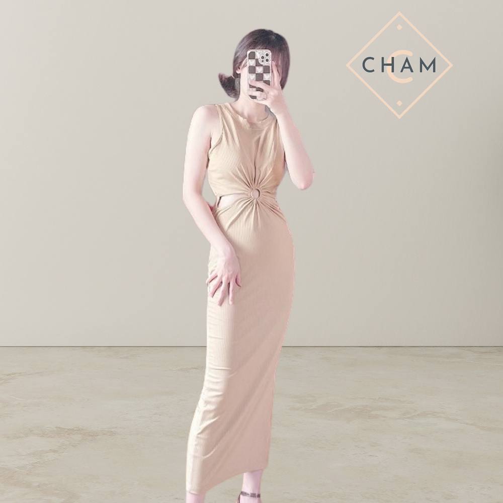 Váy body nữ cotton cao cấp Cham đầm ôm bó sát công sở, đi chơi xinh xắn | BigBuy360 - bigbuy360.vn