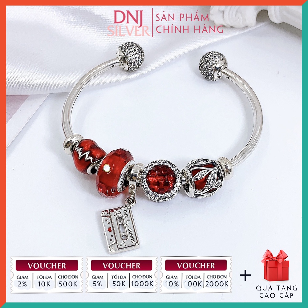 [Hàng cao cấp] Vòng tay bạc 925 cao cấp - Vòng tay charm bạc Love Tape, nơi lưu giữ kỷ niệm tình yêu, tuổi trẻ - DNB022