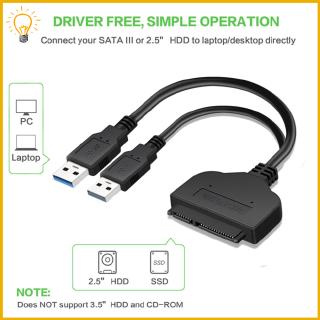 Cáp chuyển đổi USB 3.0 sang SATA 7+15 Pin cho ổ đĩa 2.5 Inch HDD SSD 20/25CM