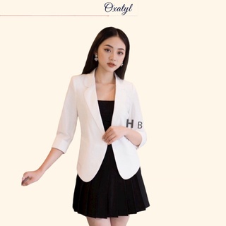 Áo Vest nữ công sở tay lỡ 1 lớp chất liệu vải mềm mịn cao cấp AMIGO