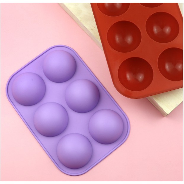 Khuôn Silicon Bán Cầu 6 Ô